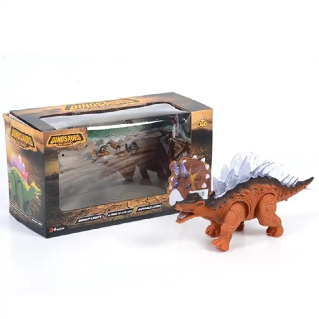 Sztegoszaurusz dinoszaurusz figura fény effektekkel kép 1