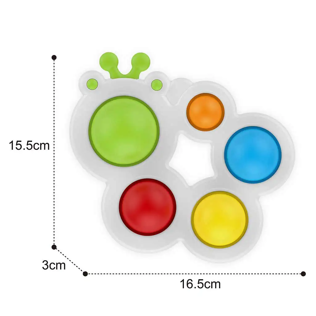 Happy World: Pop it! Utišujúci húsenkový kamarát, rozvíjajúca hračka pre bábätká kép 2