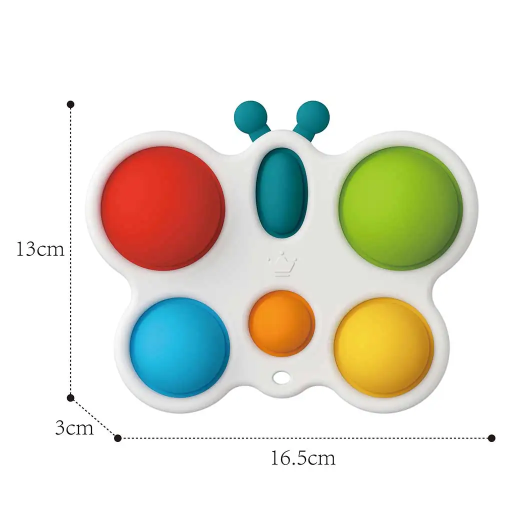 Happy World: Pop it! Ukludňujúci motýľ kamarát rozvojová hračka pre bábätká kép 2
