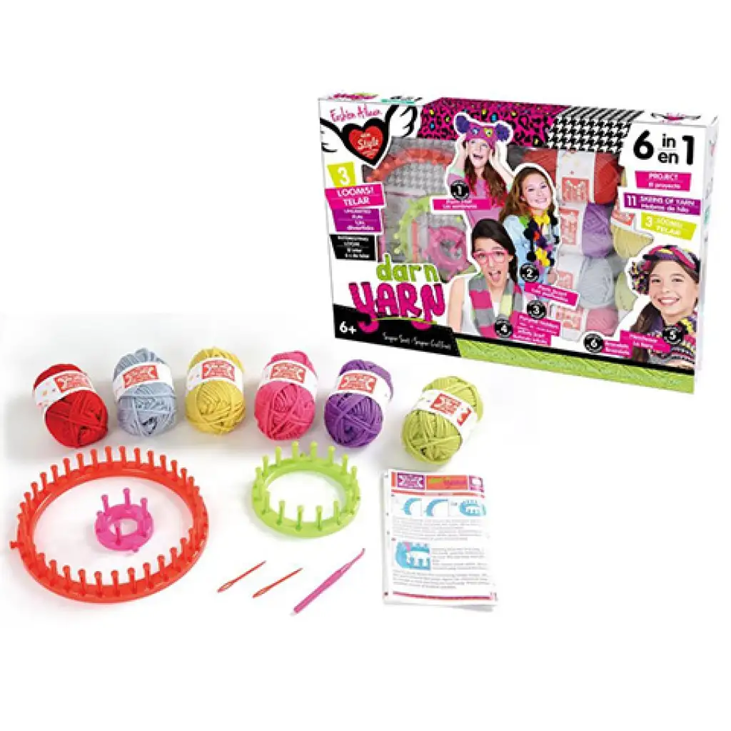 Tkací sset 6v1 s farebnou priadzou