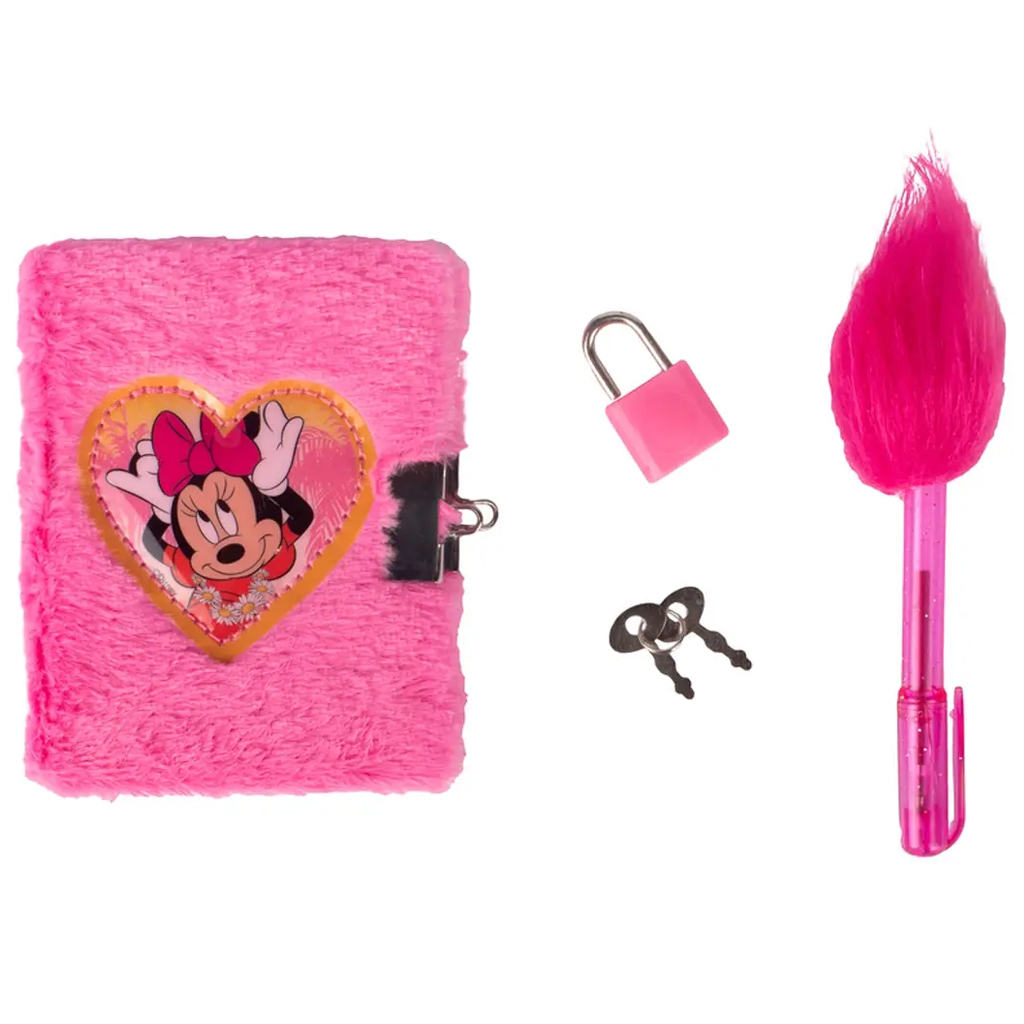 Canenco: Tajný plyšový denník Minnie Mouse s uzamykateľným a UV lampou kép 2