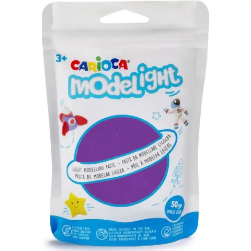 Modelight 50g fialová plastelína - Carioca