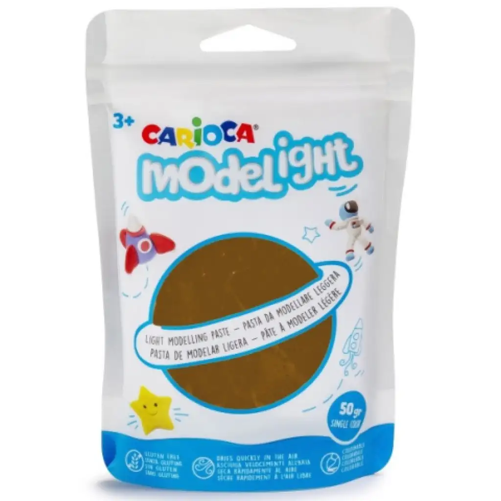 Modelight 50g hnedá plastelína - Carioca