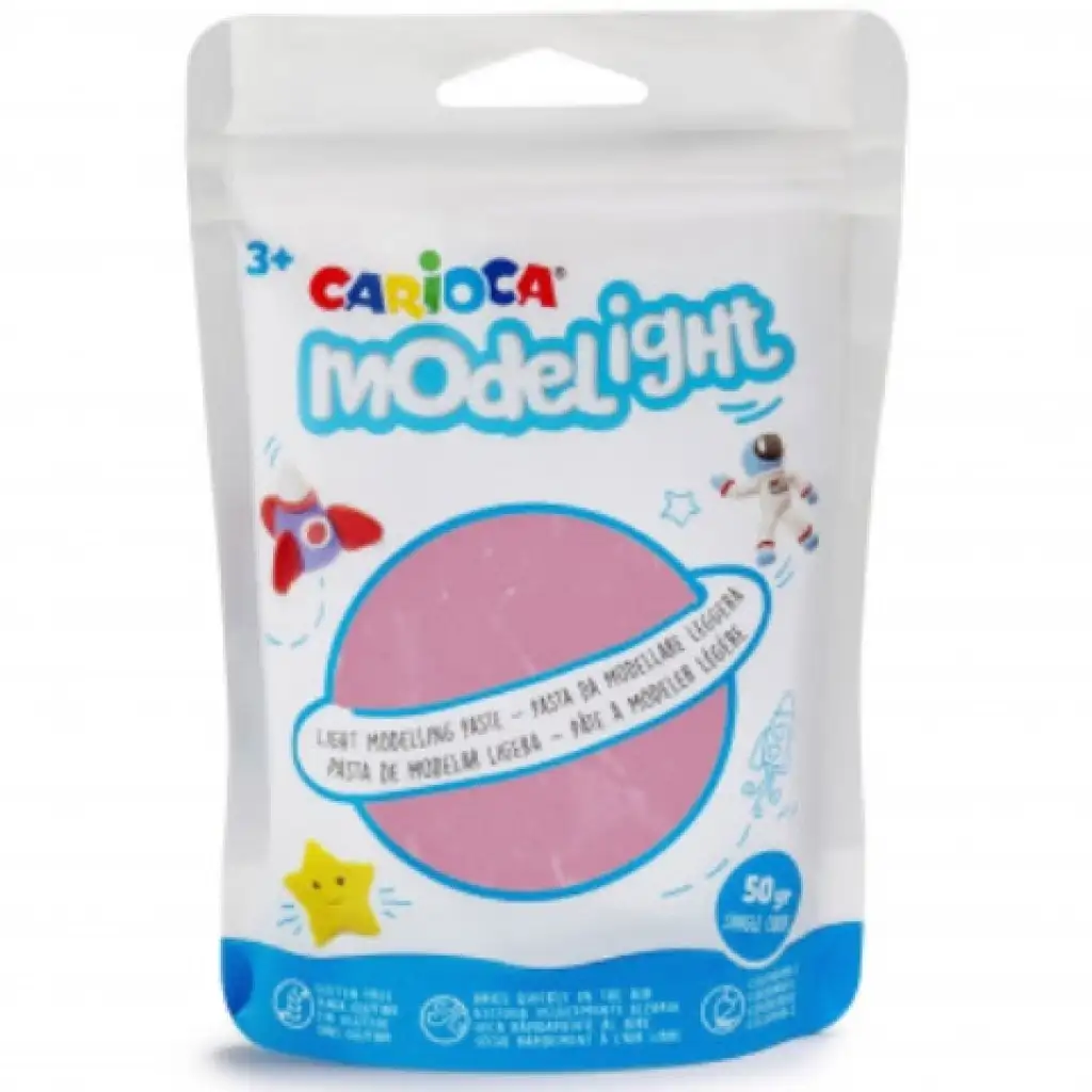 Modelight 50g ružová plastelína - Carioca