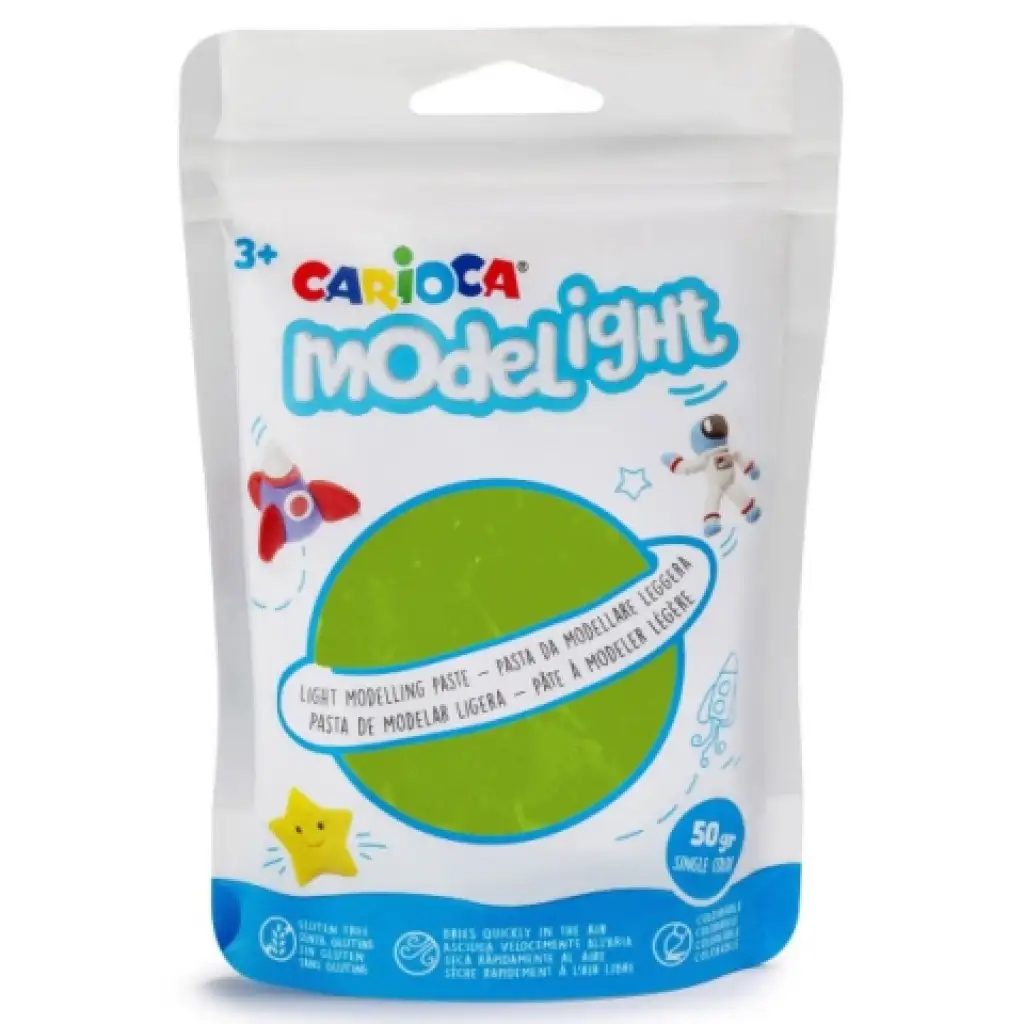 Modelight 50g svetlozelená plastelína - Carioca