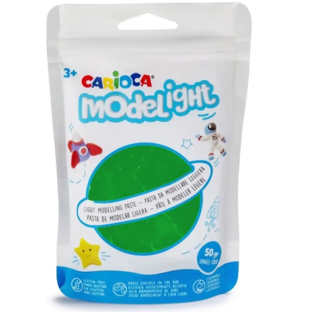 Modelight 50g zelená plastelína - Carioca