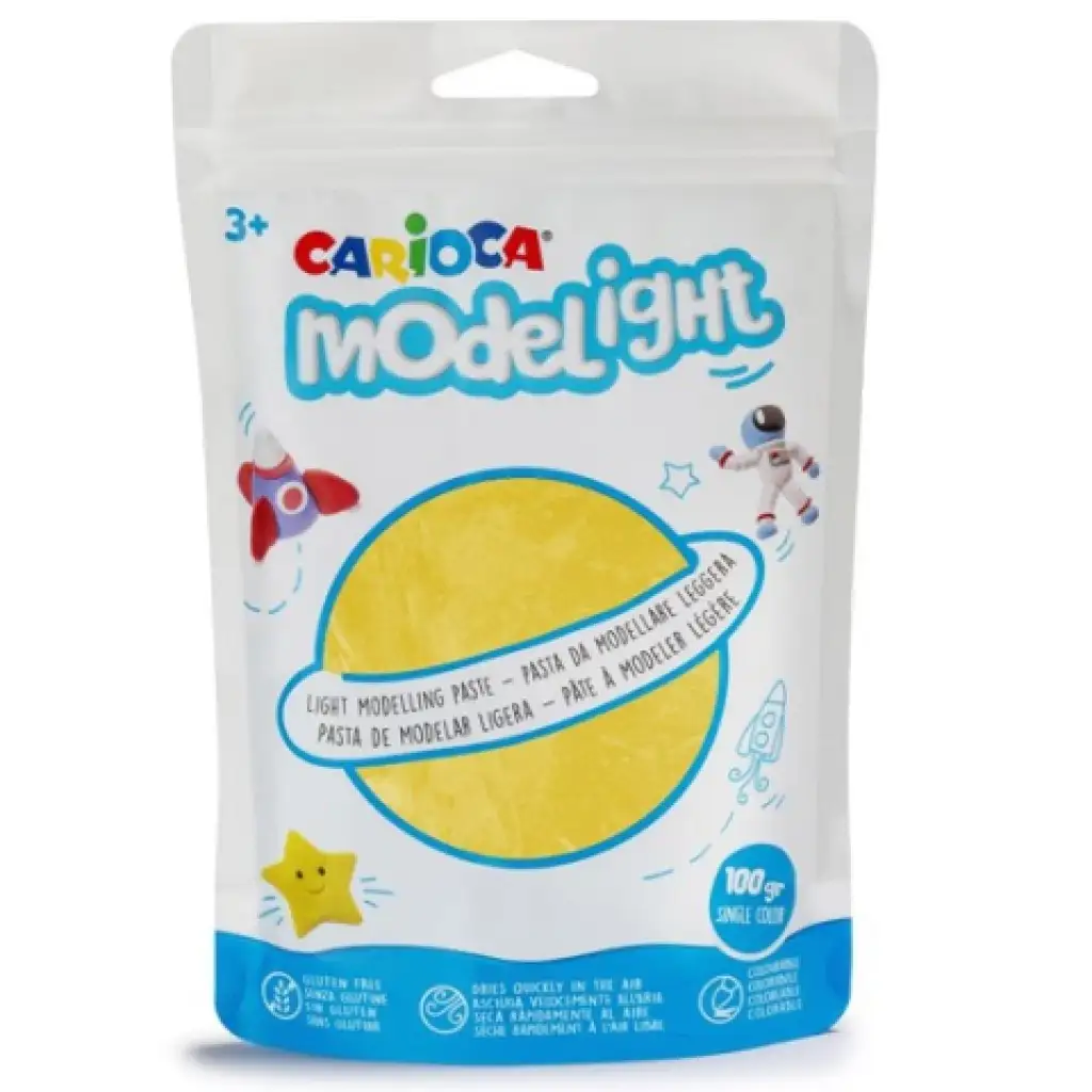 Modelight 50g žltá plastelína - Carioca