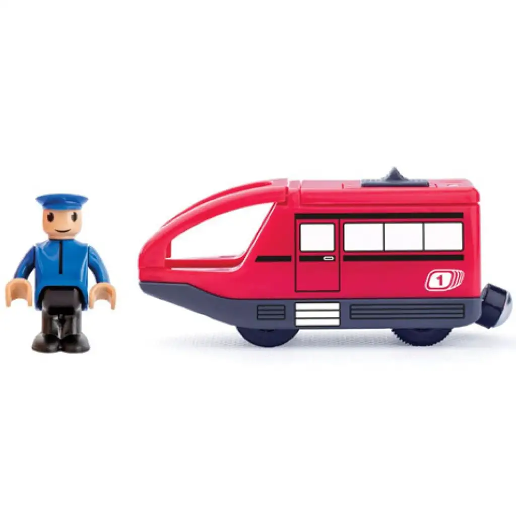 Moderná červená lokomotíva - Woodyland