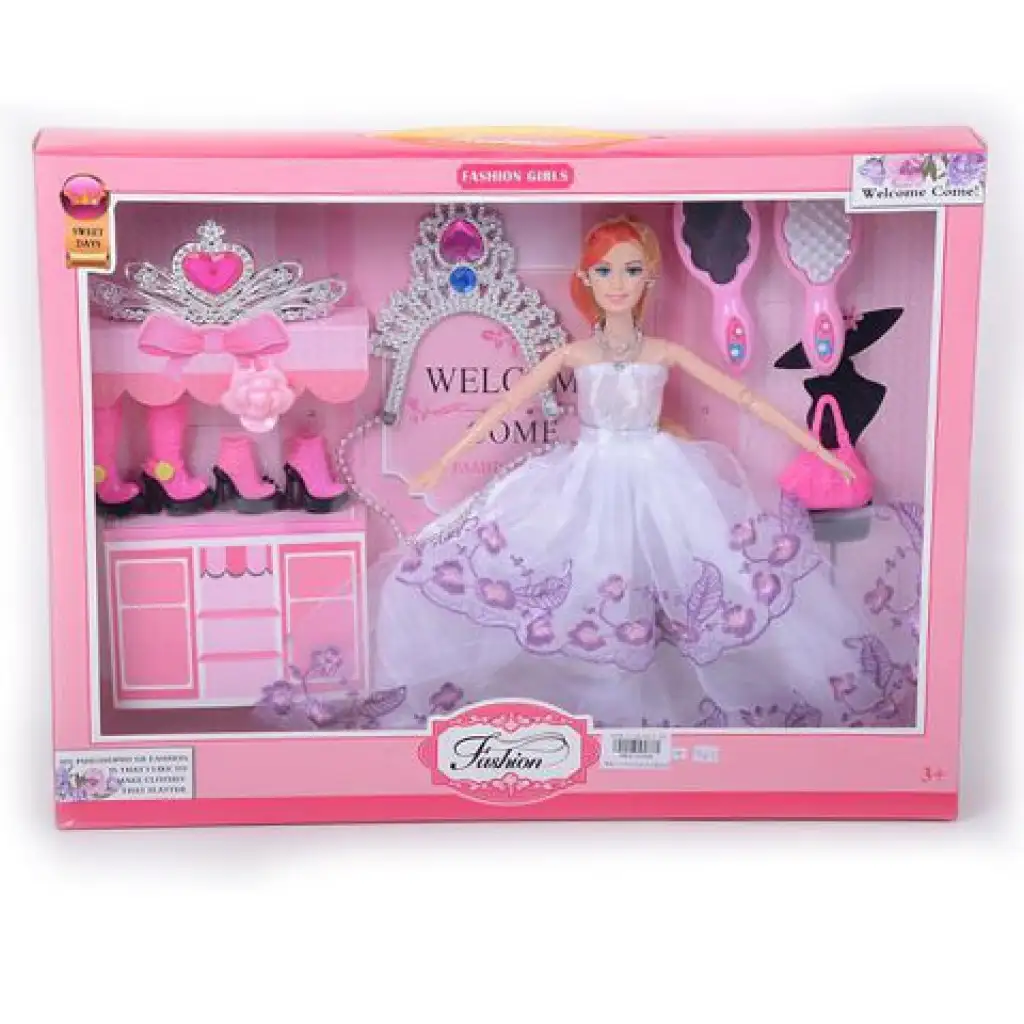 Módna bábika vo večerných šatách s príslušenstvom 28 cm