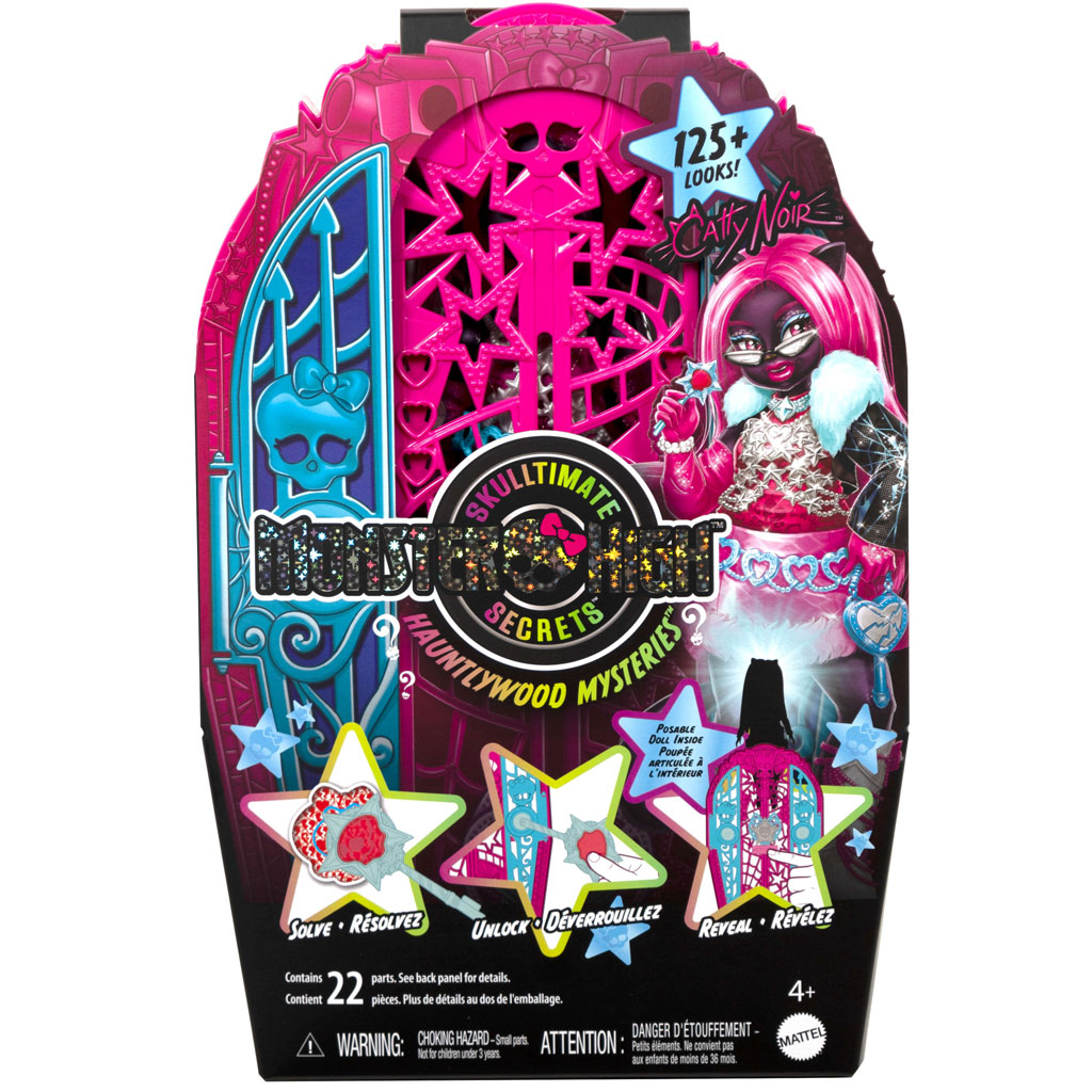Monster High: Szörnyen jóbarátok titkai – Rémes nyomozás Hauntlywood titkok Catty Noir baba - Mattel kép 1