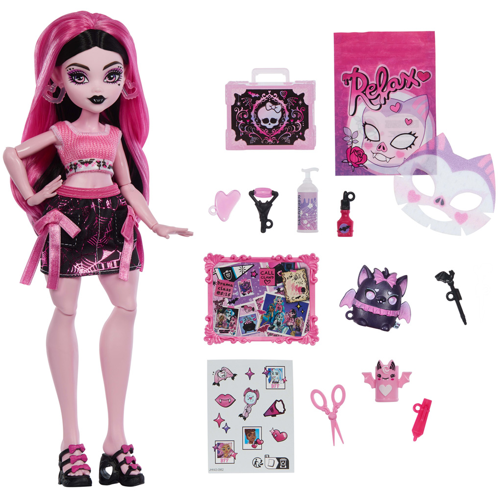 Monster High Starostlivosť o príšery bábika Draculaura s doplnkami - Mattel kép 3