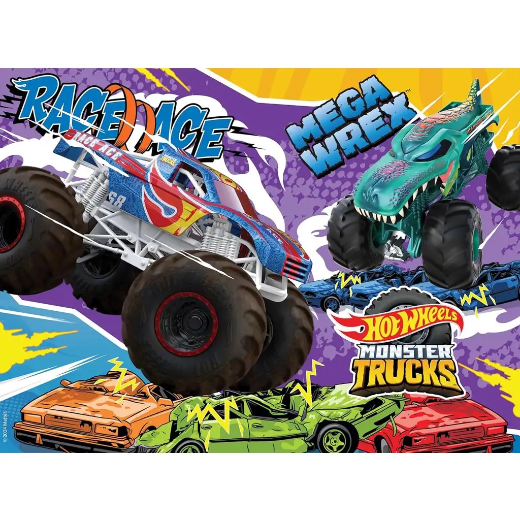 Hot Wheels Monster Trucks 48-dielne puzzle 35x25 cm - Lisciani kép 2