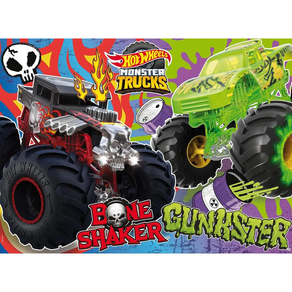 Hot Wheels Monster Trucks 24-dielne maxi podlahové puzzle 70x50 cm - Lisciani kép 2