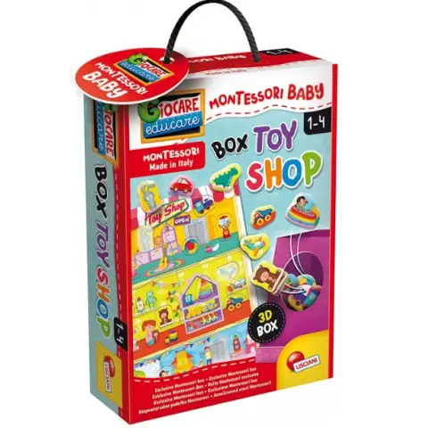 Montessori: Baby Box készségfejlesztő formaillesztő puzzle - Lisciani kép 1