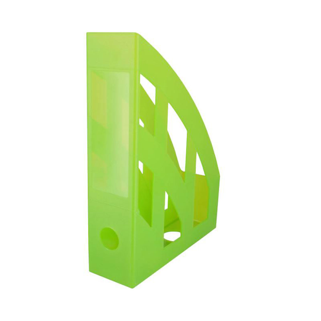 Spirit: Zelený priehľadný plastový stojan na dokumenty A4