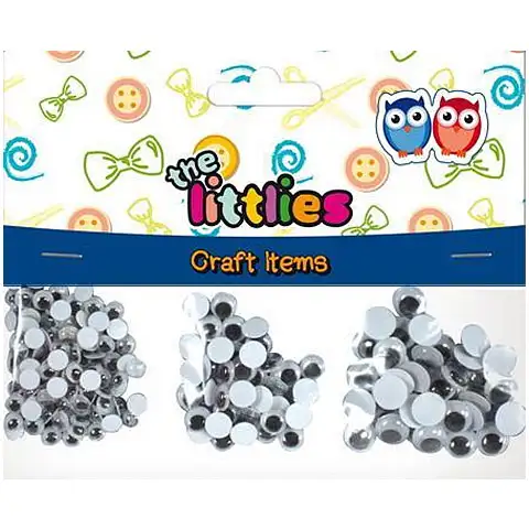 Plastové oči v troch veľkostiach 150 ks