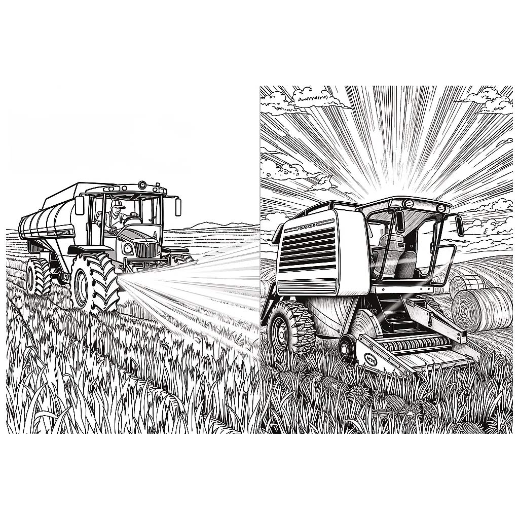 Omaľovánka traktorov a poľnohospodárskych strojov – Trefl kép 2