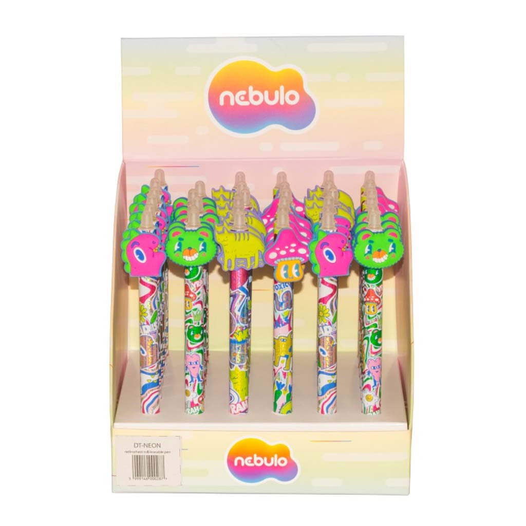 Nebulo: Mushroom Forest gélové pero s tlačidlom, vymazateľné, rôzne druhy, 1 ks