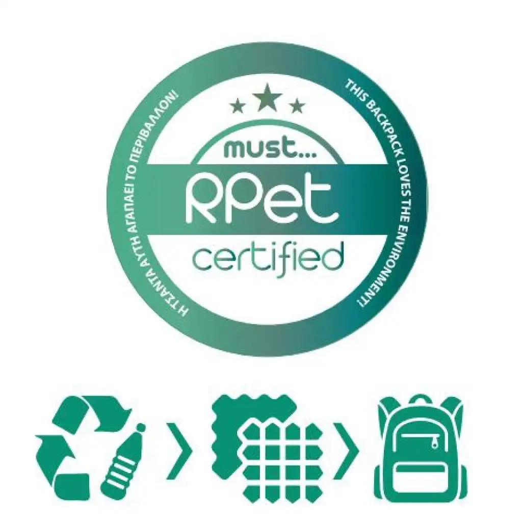 Must: Bledoružová zaoblená školská taška, batoh 40x30x12cm kép 2