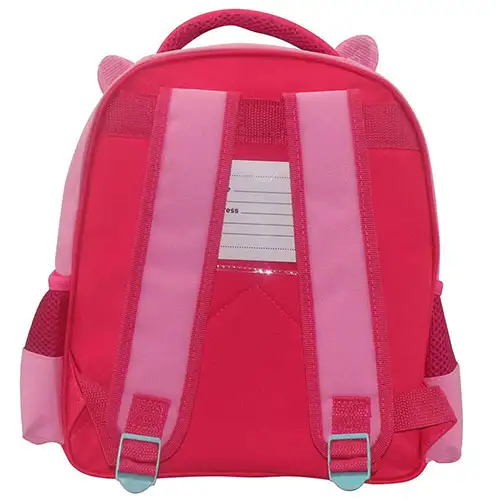 Must: Nyuszis 3D mintás kétrekeszes ovis hátizsák 27x10x31cm kép 2