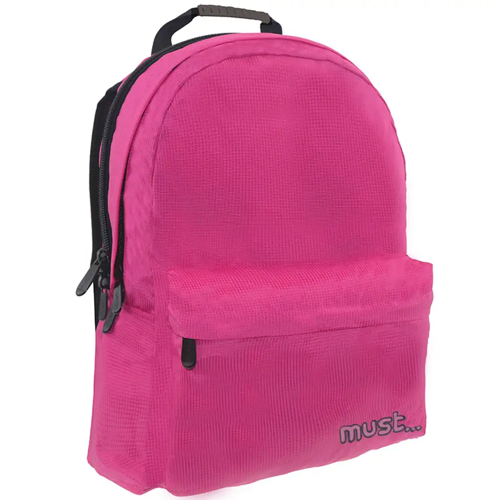 Must: Pink Monochrome RipStop školská škola, batoh 32x17x42cm