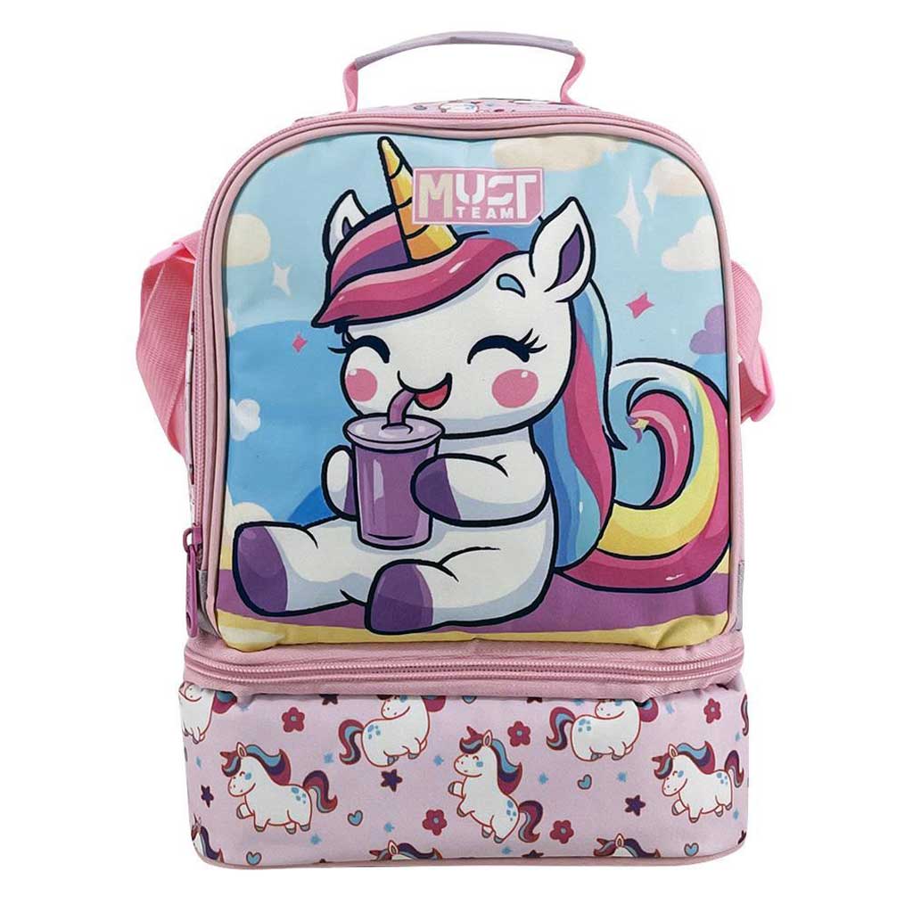 Luna: Must Team Unikornisos hőtartós 2 rekeszes uzsonnástáska 22x16x28 cm kép 1