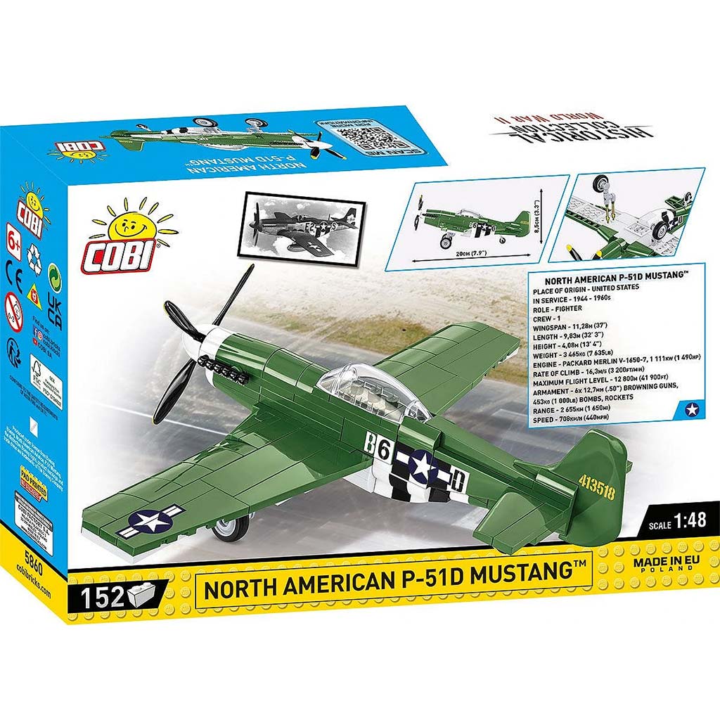 COBI: Stavebnica stíhačky Mustang P-51D (5860) kép 8