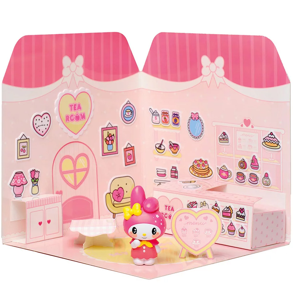 Hello Kitty: Figúrka My Melody Tea Room s domčekom na nalepovanie - Comansi kép 3