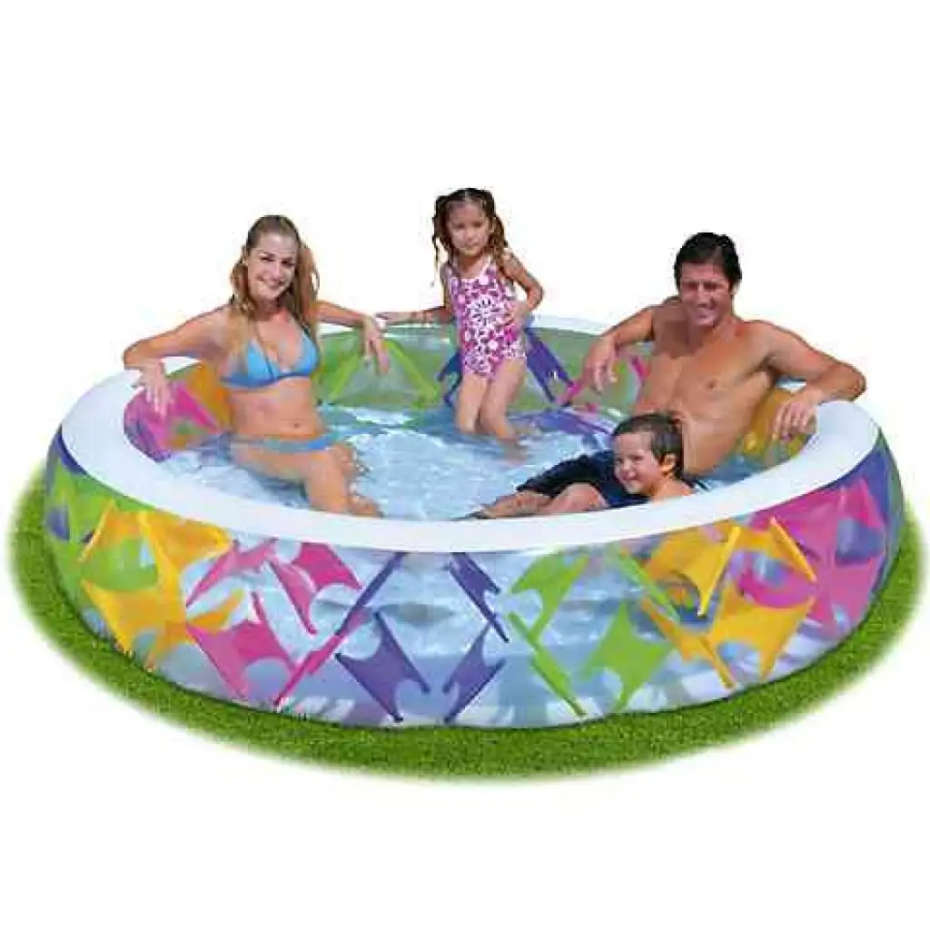 Nafukovací priehľadný rodinný bazén - Intex