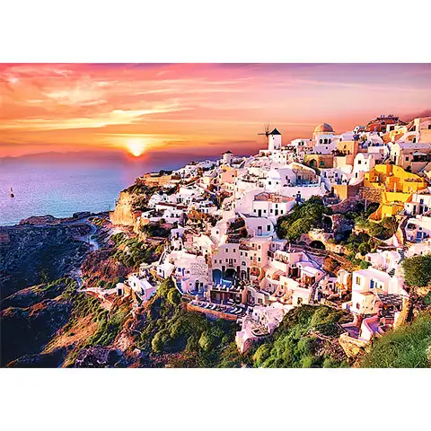 Santorini západ slnka 1000 ks puzzle - Trefl kép 2