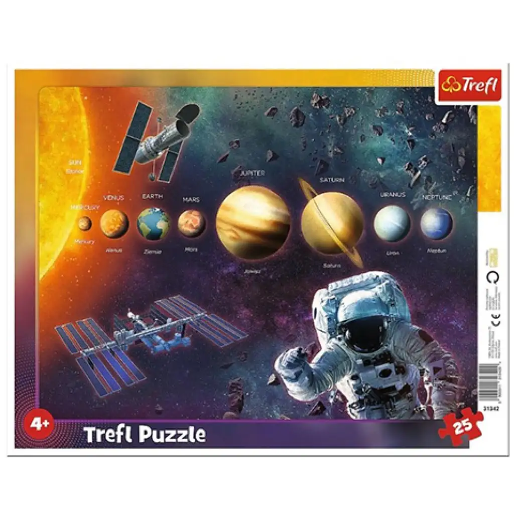 Slnečná sústava 25 dielne rámové puzzle - Trefl