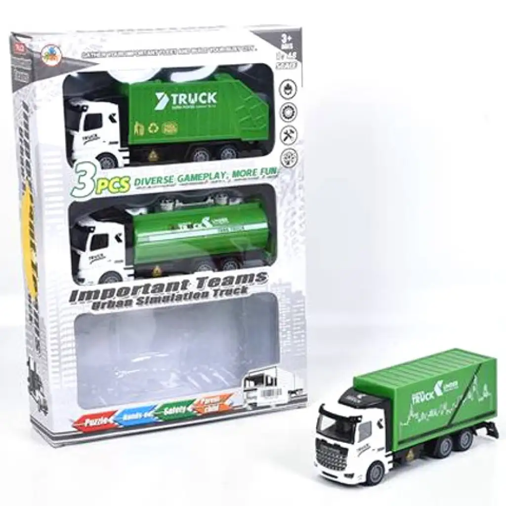 Naťahovacie nákladné auto 3 dielny set