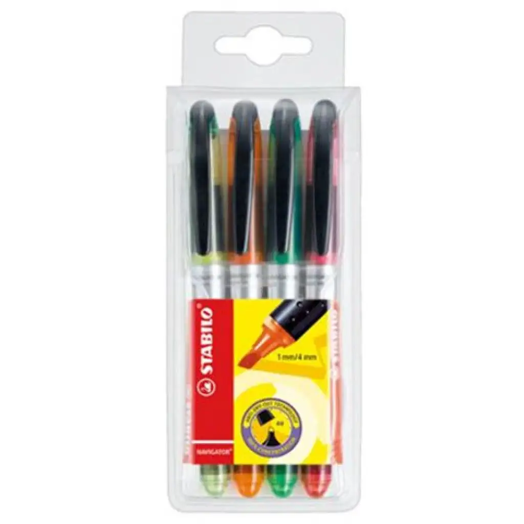 Stabilo: Navigator szövegkiemelő 1-4mm 4db-os szett kép 1
