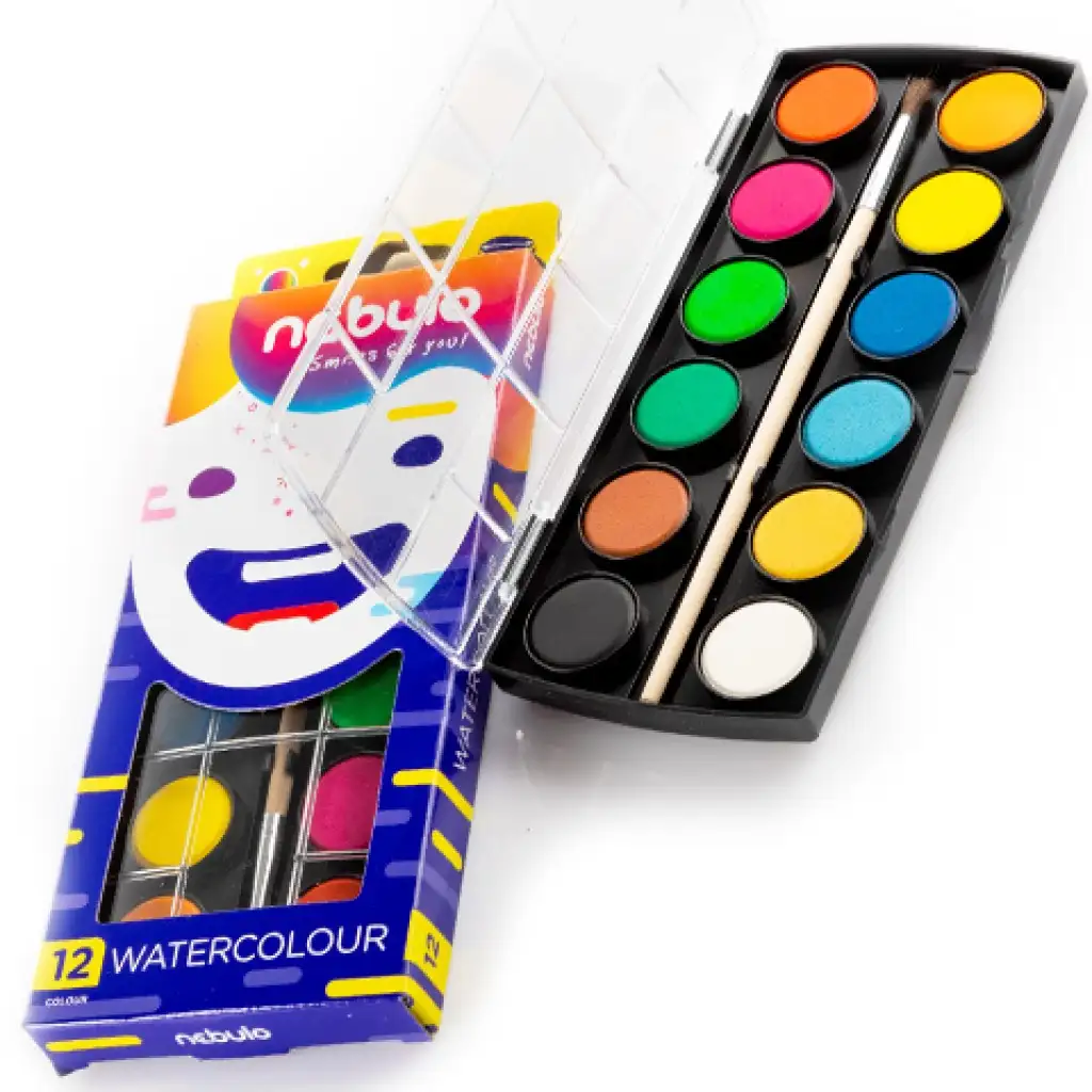 Nebulo: 12 dielny set akvarelov s 23 mm diskmi