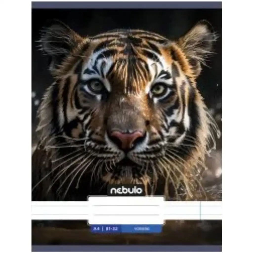 Nebulo: Tiger hladký zošit A4 80-32