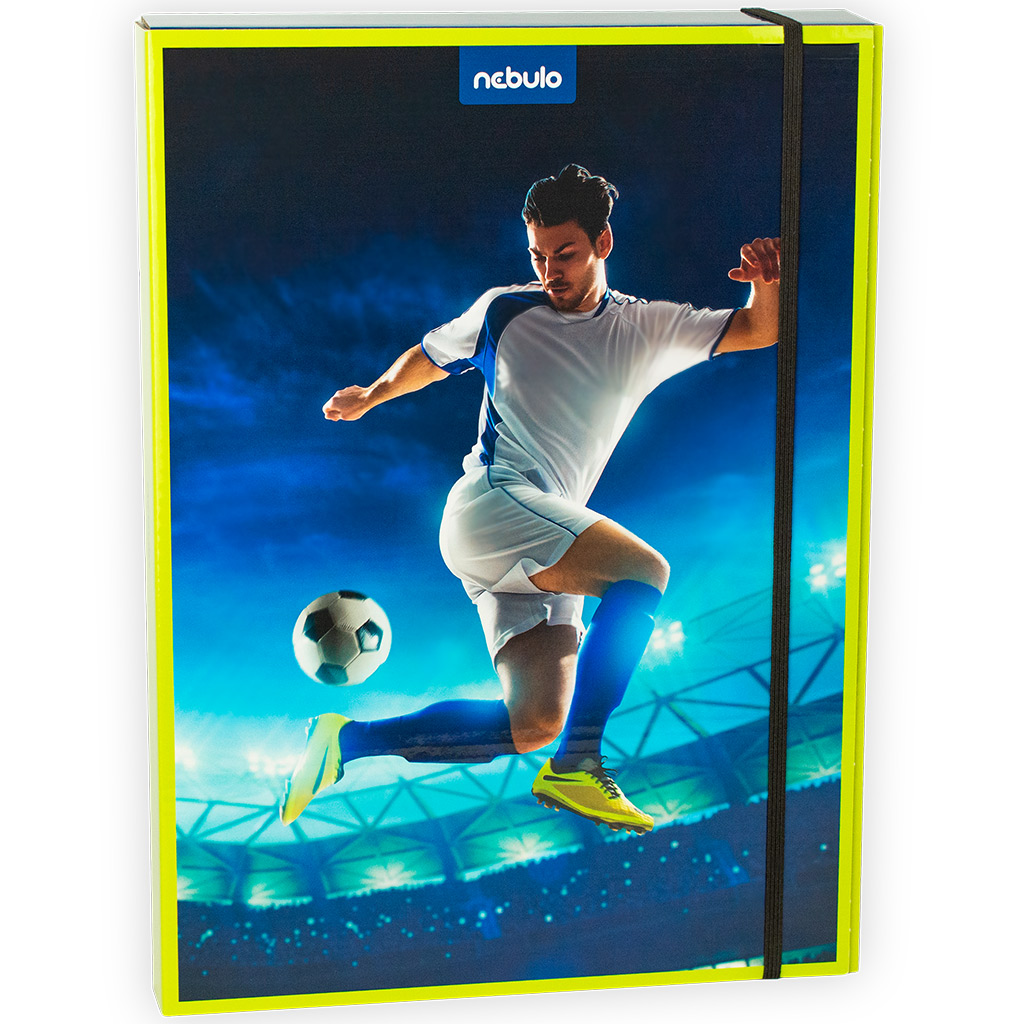 Nebulo: Šanónová škatuľa z vlnitej lepenky formátu A4 Oxi futbal