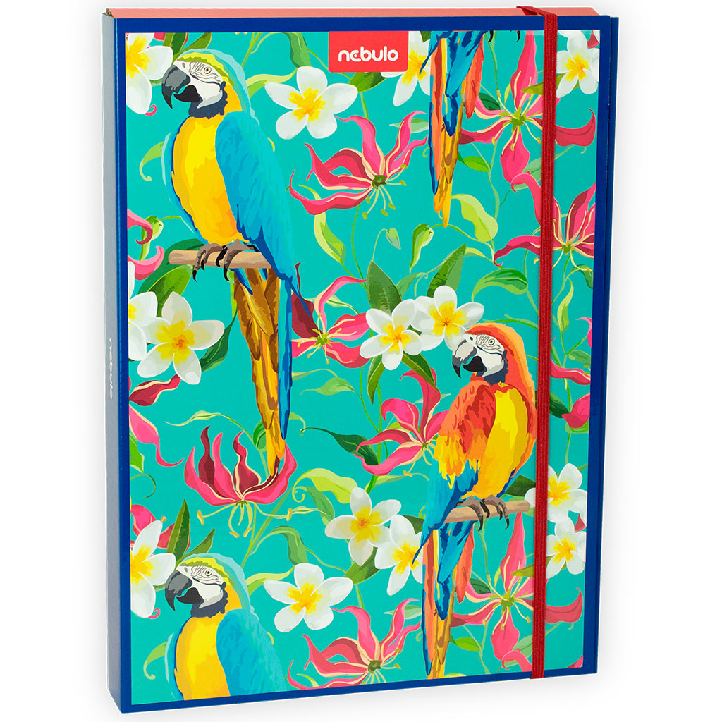 Nebulo: Box na zošity vo veľkosti A/4 s motívom papagája