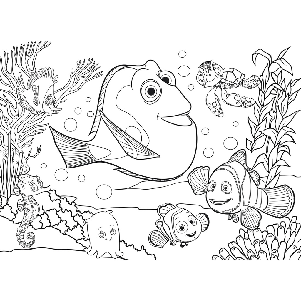 Hľadá sa Nemo 2 v 1 24-dielne Eco maxi puzzle a omaľovánka 70x50 cm - Lisciani kép 3