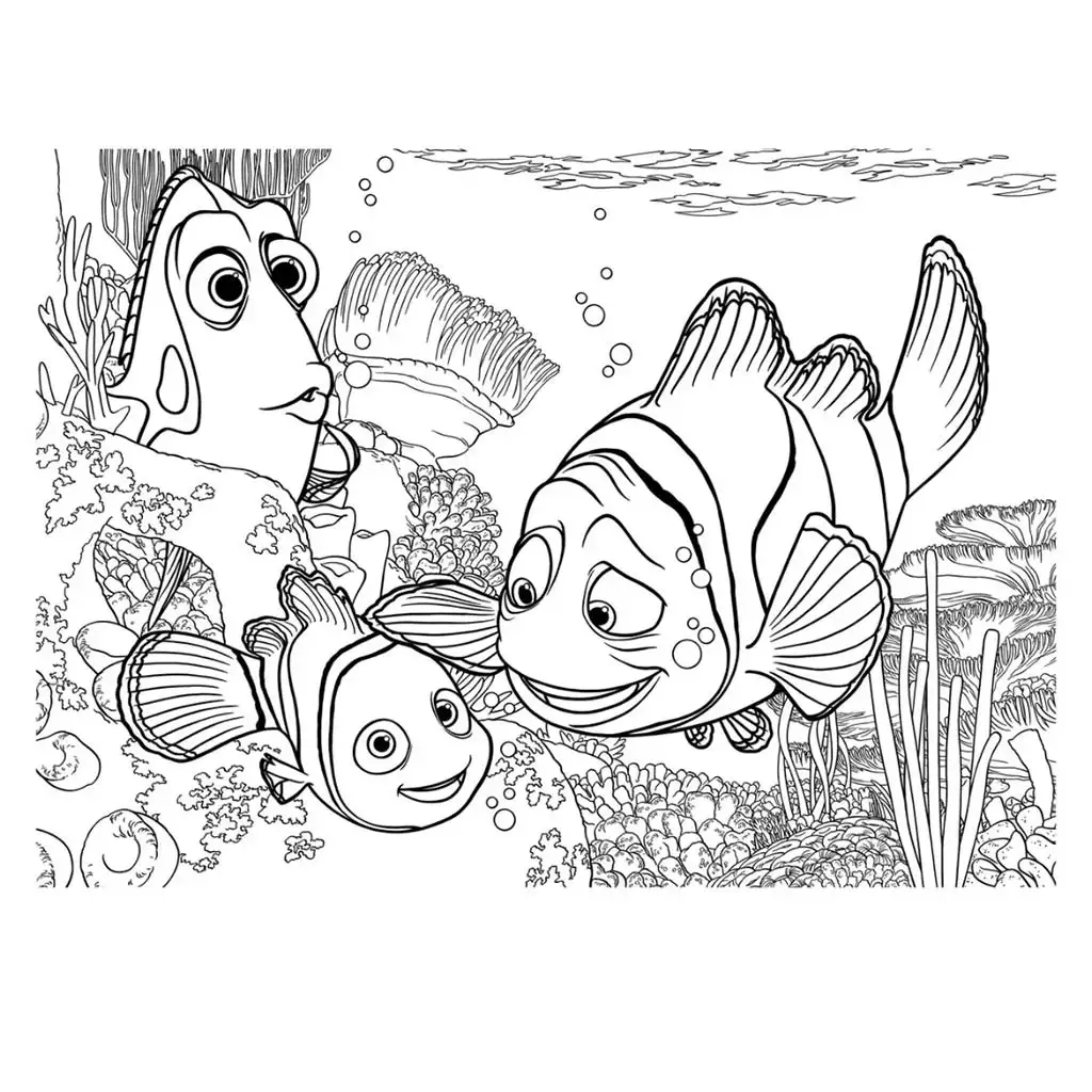 Hľadá sa Nemo 2 v 1 maxi 24-dielne puzzle a omaľovánka 70x50 cm – Lisciani kép 2