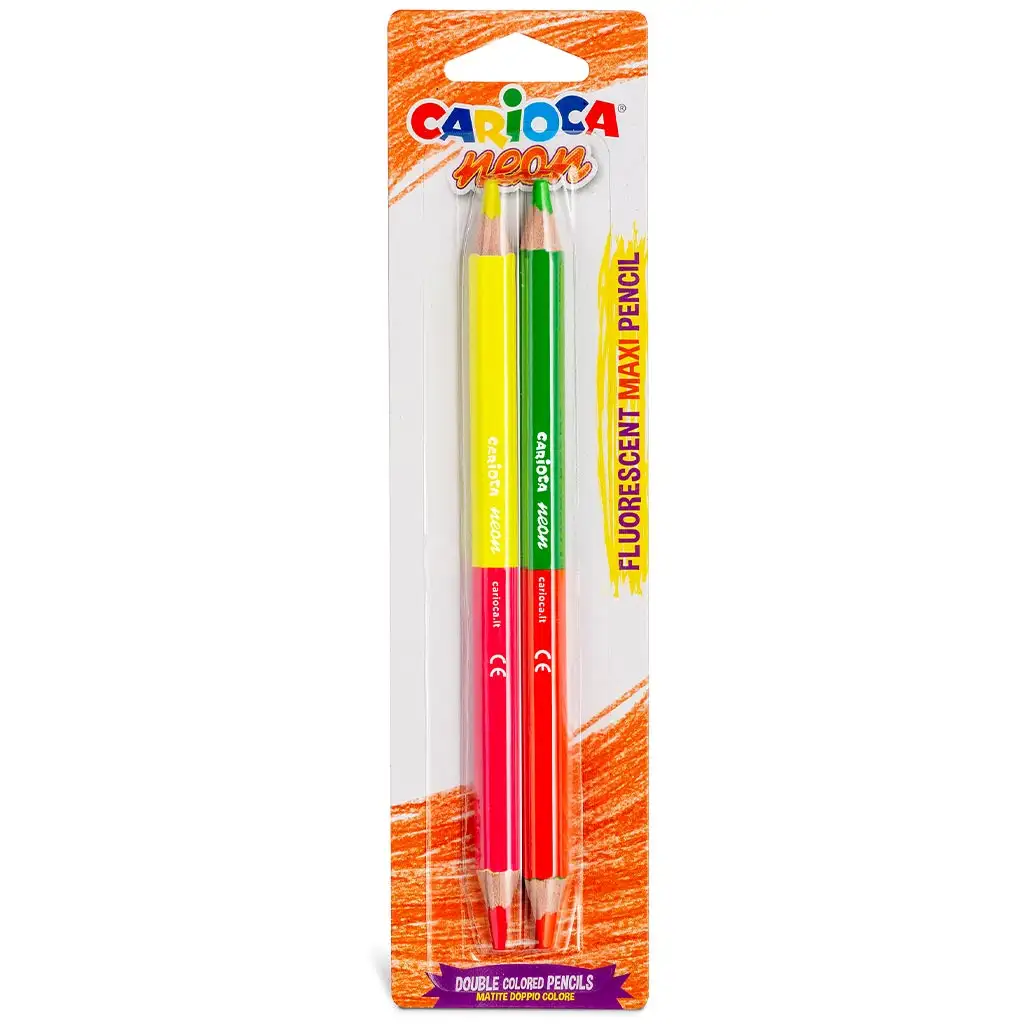 Neónová dvojfarebná 2ks sada maxi pasteliek - Carioca