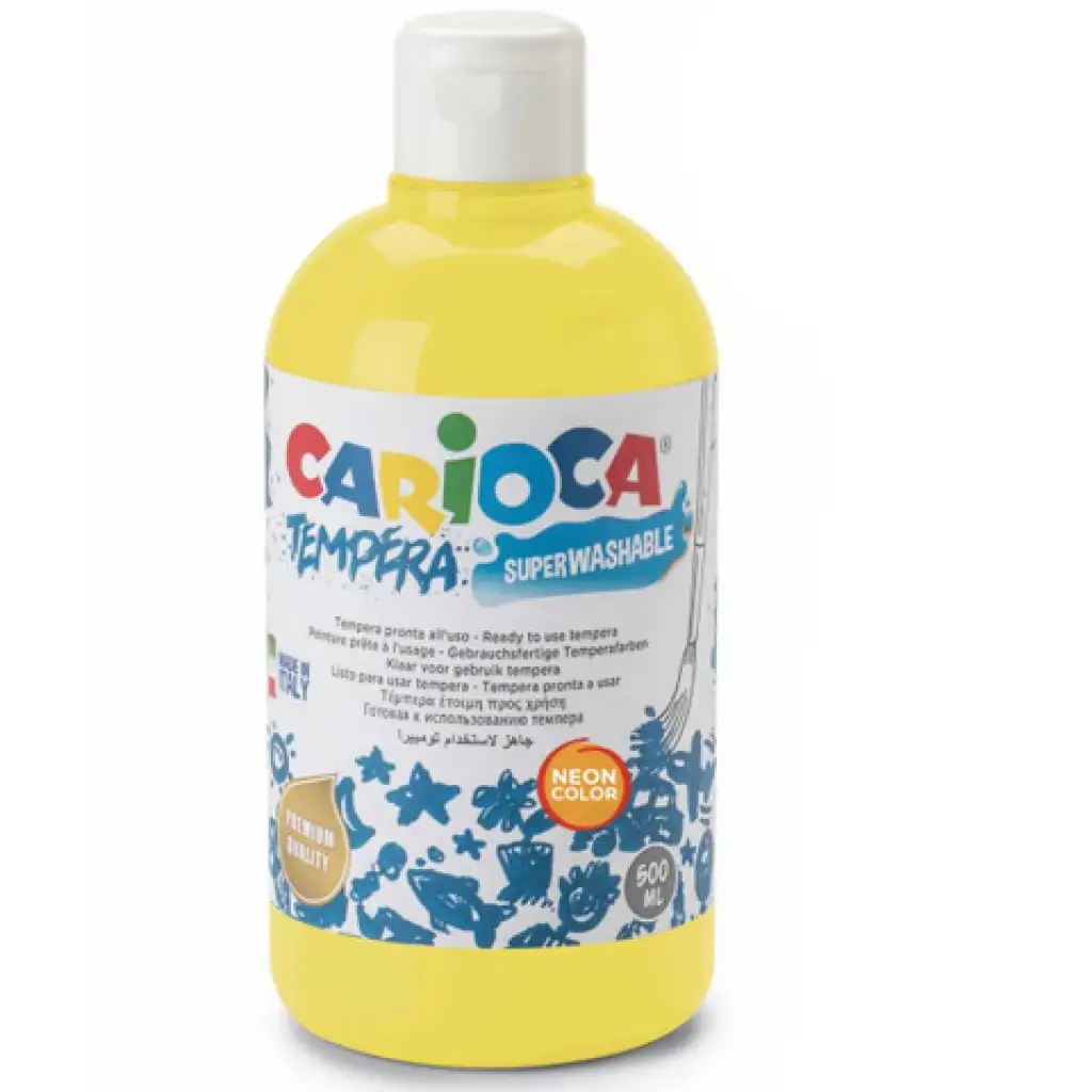 Neon sárga színű tempera 500ml - Carioca kép 1