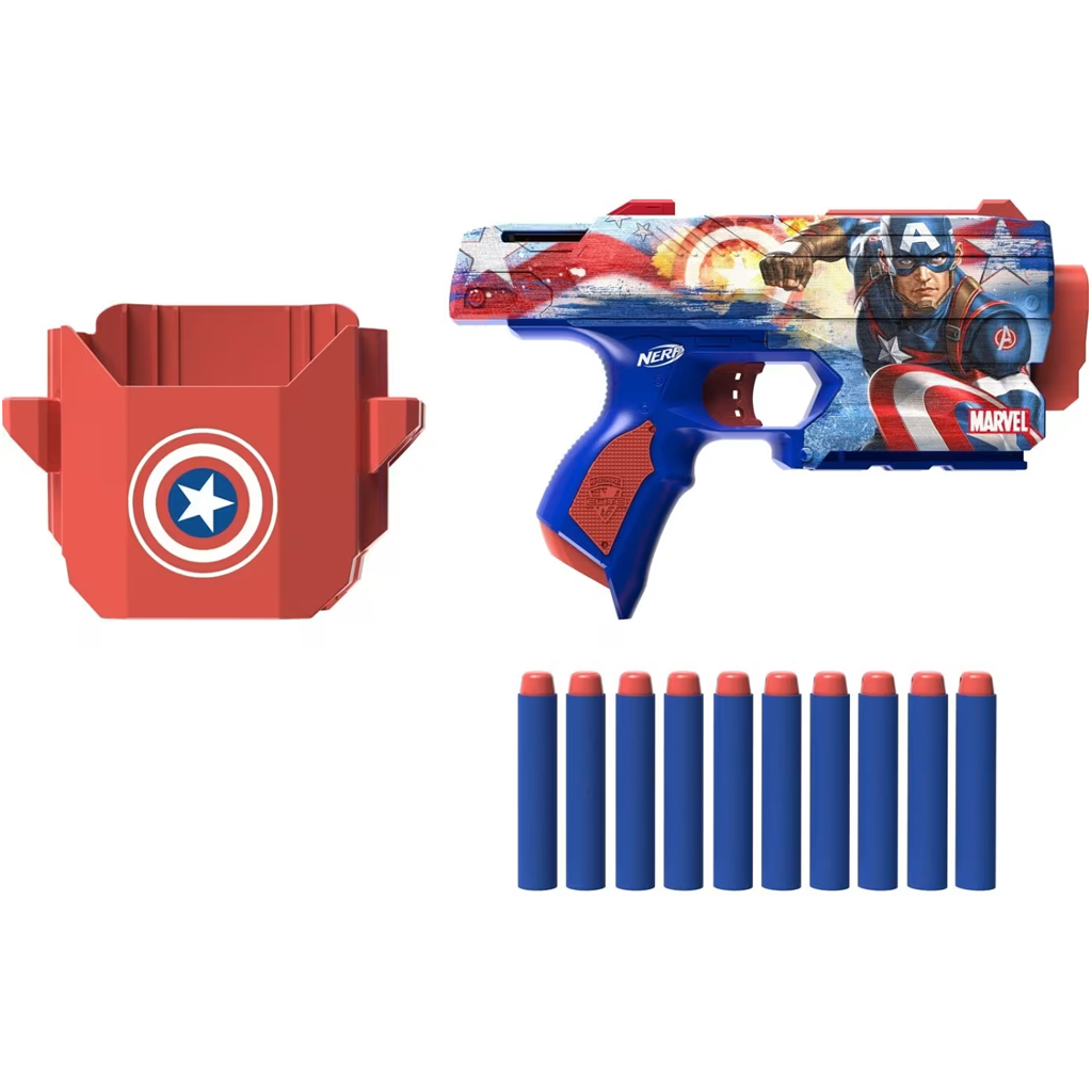 Nerf: Marvel Kapitán Amerika penový vystreľovač - Hasbro kép 2