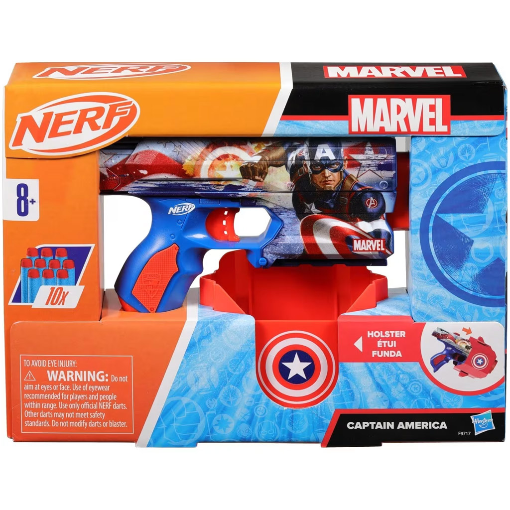 Nerf: Marvel Kapitán Amerika penový vystreľovač - Hasbro