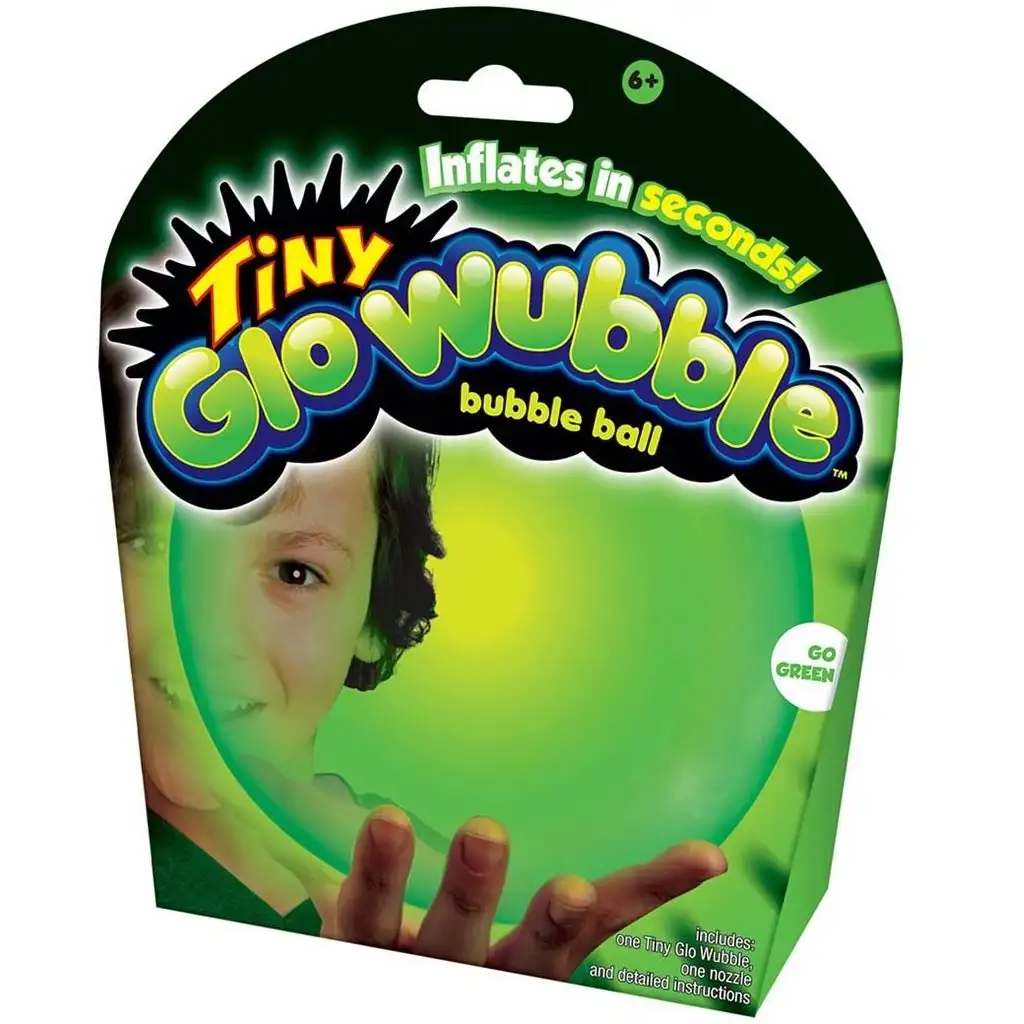 Tiny Wubble svietiaca v tme zelená bublinková lopta 30 cm