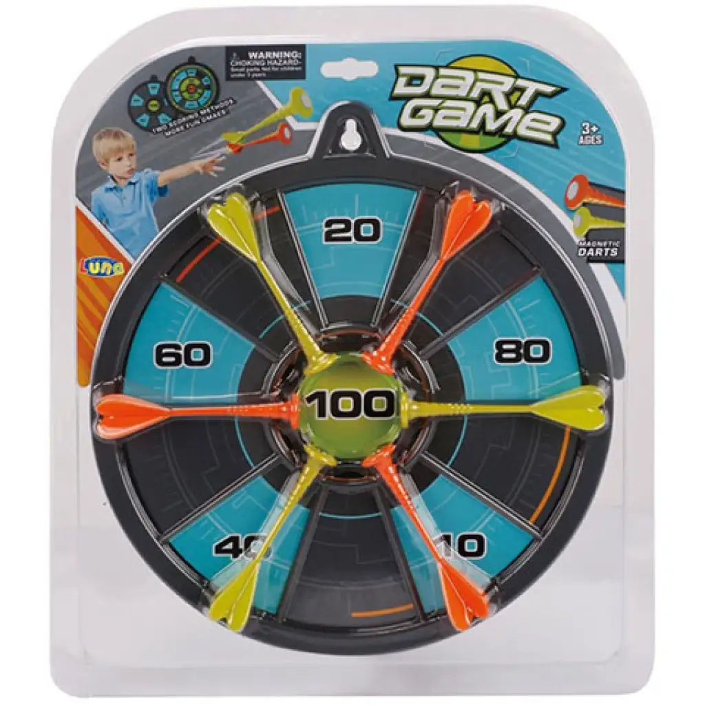 Obojstranná dartsová tabuľa so šípkami s prísavkou