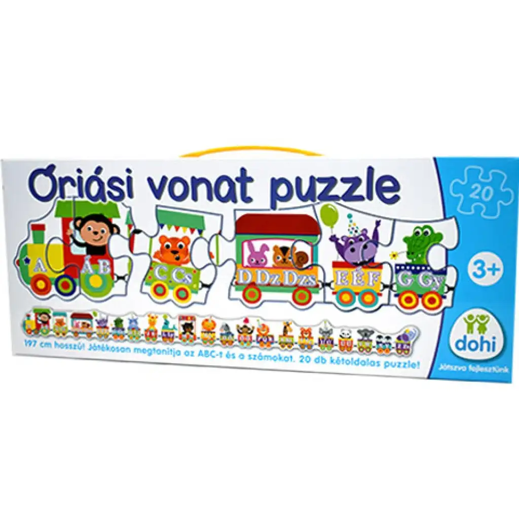 Obrovský vláčik, puzzle s písmenami a číslami - D-Toys
