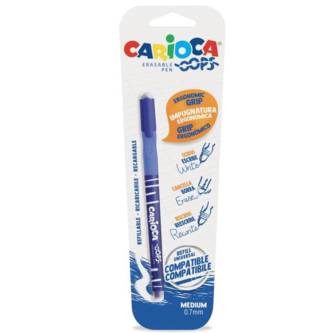 Oops modré zmazateľné pero 0,7mm - Carioca