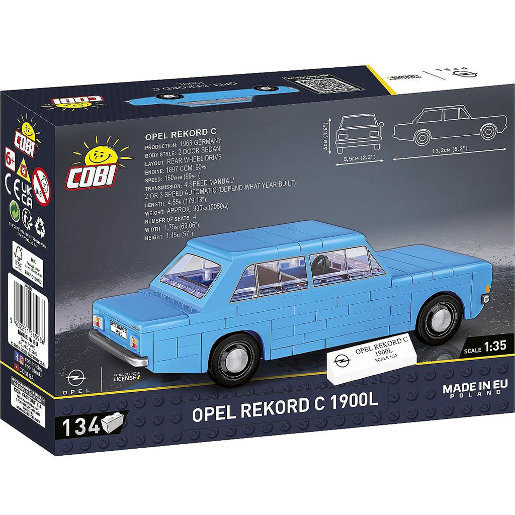 COBI: Stavebnica Opel Rekord C 1900 L (24598) kép 3