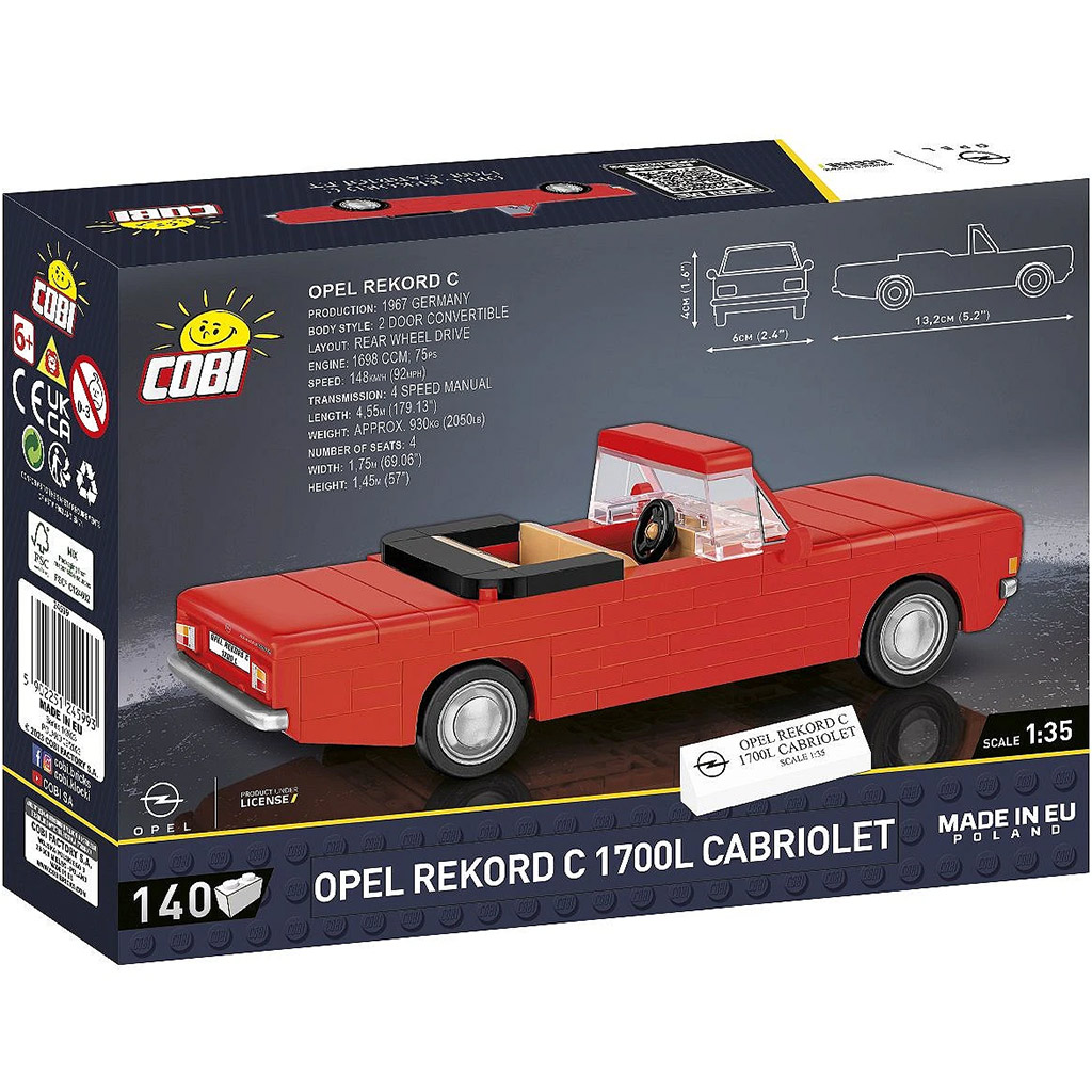 COBI: Opel Rekord C 1700 L kabriolet stavebnica (24599) kép 3