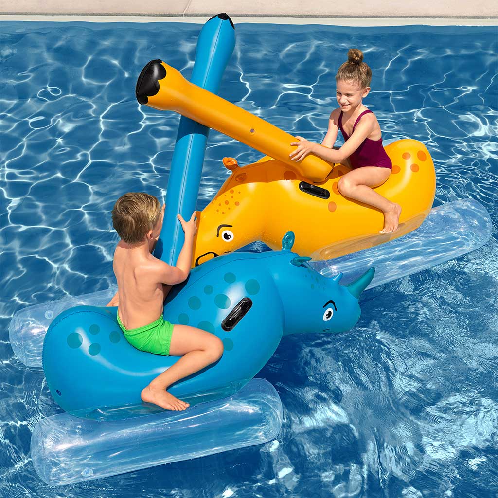 Bestway: Kids Rhino Orrszarvús medencejáték 2db gyerekeknek 148x89x61cm kép 2